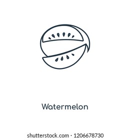 Watermelon concept line icon. Linear Watermelon concept outline symbol design. This simple element illustration can be used for web and mobile UI/UX.