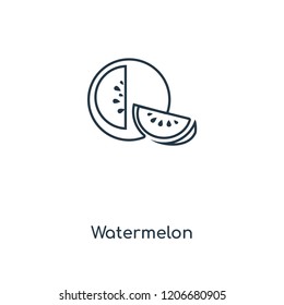 Watermelon concept line icon. Linear Watermelon concept outline symbol design. This simple element illustration can be used for web and mobile UI/UX.