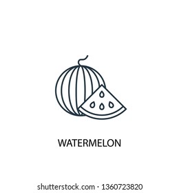 watermelon concept line icon. Simple element illustration. watermelon concept outline symbol design. Can be used for web and mobile UI/UX