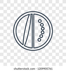 Watermelon concept vector linear icon isolated on transparent background, Watermelon concept transparency concept in outline style