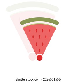watermelon connection logo isolated on white