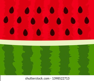 Watermelon cut background. Vector illustration.