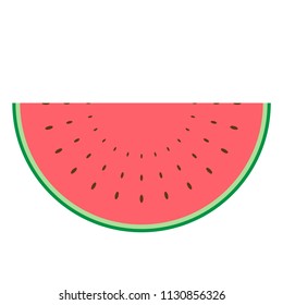 Watermelon cut. Isolated icon. Abstract floral pattern. Vector illustration.