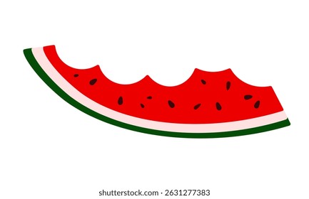 Watermelon cut in slices, sweet ripe delicious fruit, red flesh with green rind, organic diet ingredient for dessert, healthy vegan food image for summer design, projects, menu, packaging decor