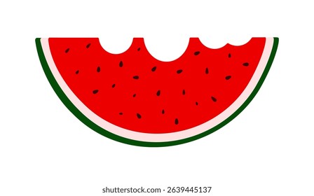 Watermelon cut in slices, sweet ripe delicious fruit, red flesh with green rind, organic diet ingredient for dessert, healthy vegan food image for summer design, projects, menu, packaging decor