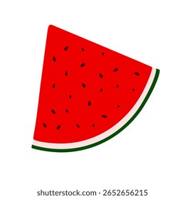 Watermelon cut in slices, sweet ripe delicious fruit, red flesh with green rind, organic diet ingredient for dessert, healthy vegan food image for summer design, projects, menu, packaging decor