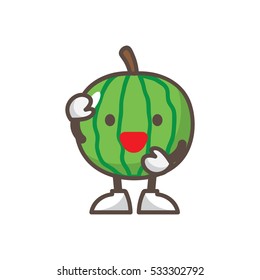 Watermelon cute cartoon mascot