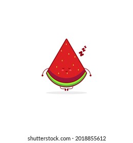 Watermelon  cute character illustration smile happy mascot logo kids play toys template