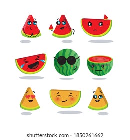 Vektorgrafik von Watermelon Cute