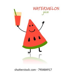Watermelon, cute character for your design