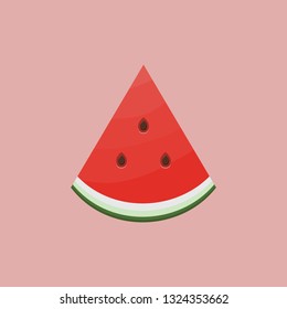 watermelon cute icon with colour