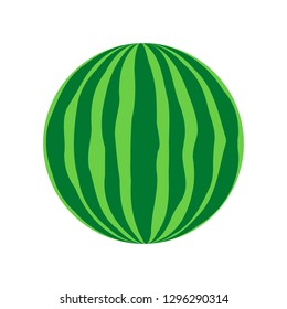 Watermelon cute icon isolated on white background. Fruit sweet vector illustration.