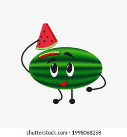 Wassermelone.
Rutsche Wassermelone. Watermelon Slice Charakter mit lustigem Gesicht. Happy cute Cartoon Wassermelon Emoji . Gesunde vegetarische Ernährungsweise Vektorgrafik