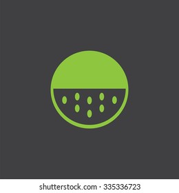 watermelon cutted identity template icon design element