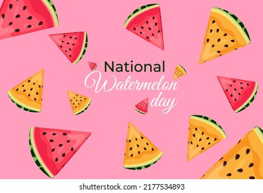 Watermelon Day. August 3rd. World Watermelon Day. National Watermelon Day.