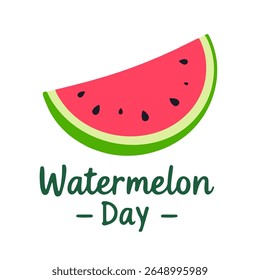 Watermelon day piece, vector art illustration.