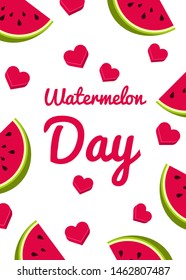 Watermelon Day Poster Vector Design Stock Vector Royalty Free