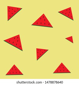 watermelon design on the yellow background