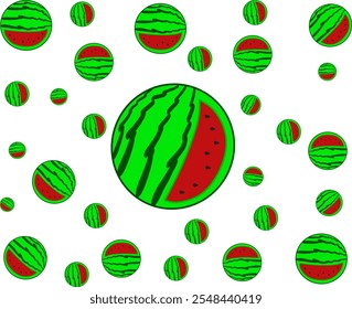 Watermelon Design, Watermelon vector. Geometric Watermelon Background.