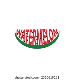 Diseño de sandía con palabras para el verano