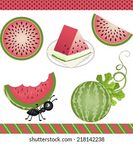 Watermelon Digital Clipart