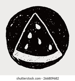 watermelon doodle drawing