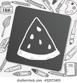 watermelon doodle drawing