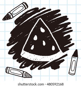 watermelon doodle drawing