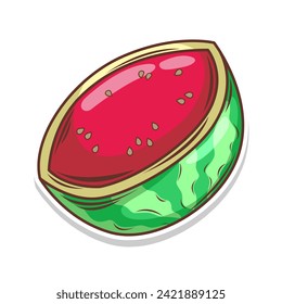 Watermelon doodle hand draw, vector illustration