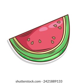 Watermelon doodle hand draw, vector illustration