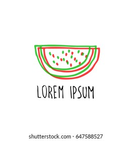 watermelon doodle icon