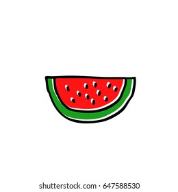 watermelon doodle icon