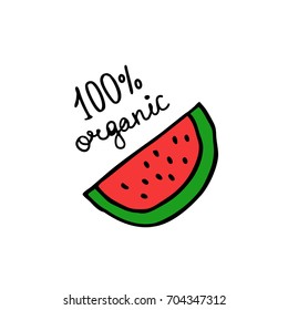 watermelon doodle icon