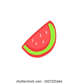 Watermelon doodle vector icon