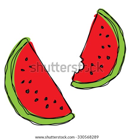Watermelon Drawing Stock Vector (Royalty Free) 330568289 - Shutterstock