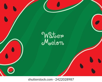 Watermelon drawing, Fruit hand drawn, vector illustration.