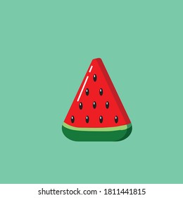 Wassermelone wird als Vektorgrafik gezeichnet.