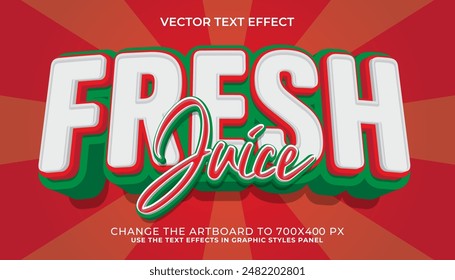watermelon editable 3d text effect template bold typography and abstract style drinks logo and brand
