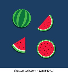 Watermelon Editable Vector Illustration