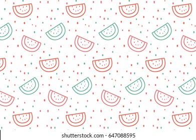 watermelon elegant outline modern vector clean simple editable pattern