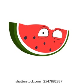 Watermelon. Emotions. Stickers. Memes. The emotion of doubt