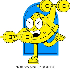 watermelon Exercise Cute Sticker illustration