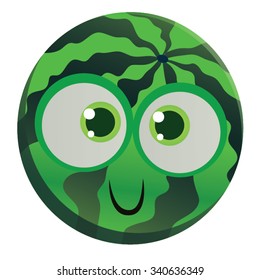 Watermelon Face - Happy Round Fruit 