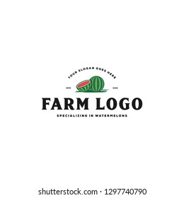 watermelon farms logo template