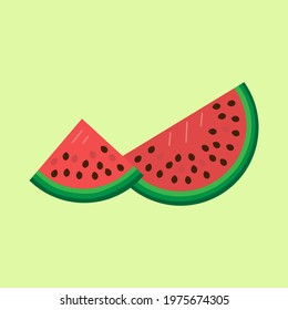 Watermelon flat design. icon. symbol.