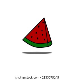 Watermelon flat design. vector illustration