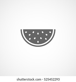 Watermelon Flat Icon On White Background