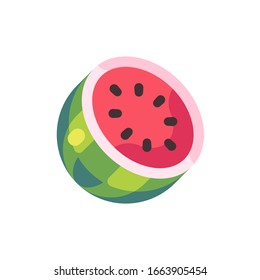 Wassermelone flach Symbol. Symbol für die Steckmaschine