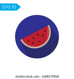 Watermelon flat minimalist icon design summer theme
