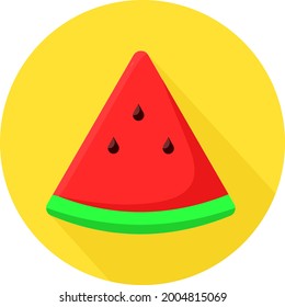 watermelon flat vector illustration, flat icon design, cute illustration, white background